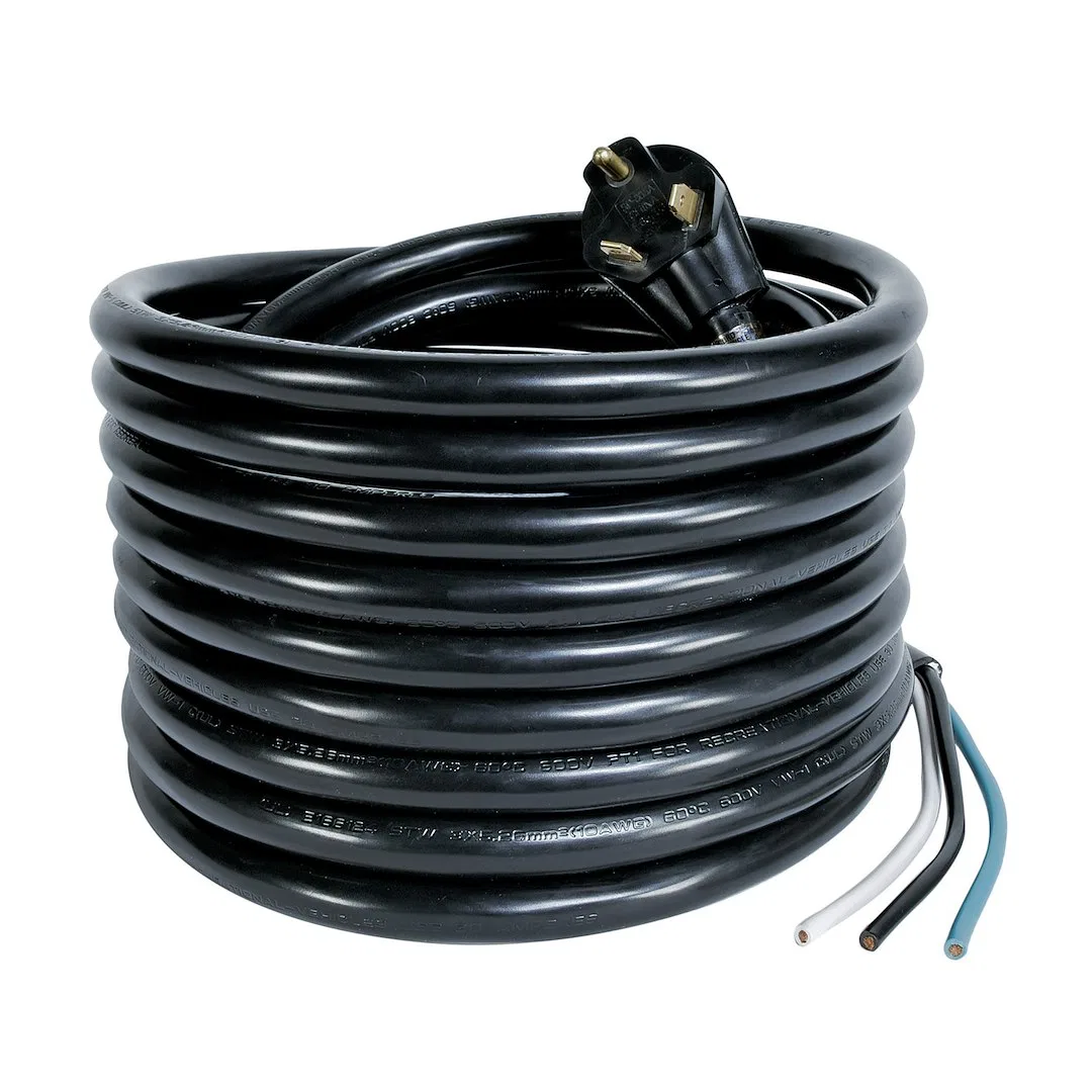 14247 – ARCON Power Cord, Power Supply Cord 30 Amp 25 Foot Length 3 Prong Male End And End For Hard Wiring Stripped E...